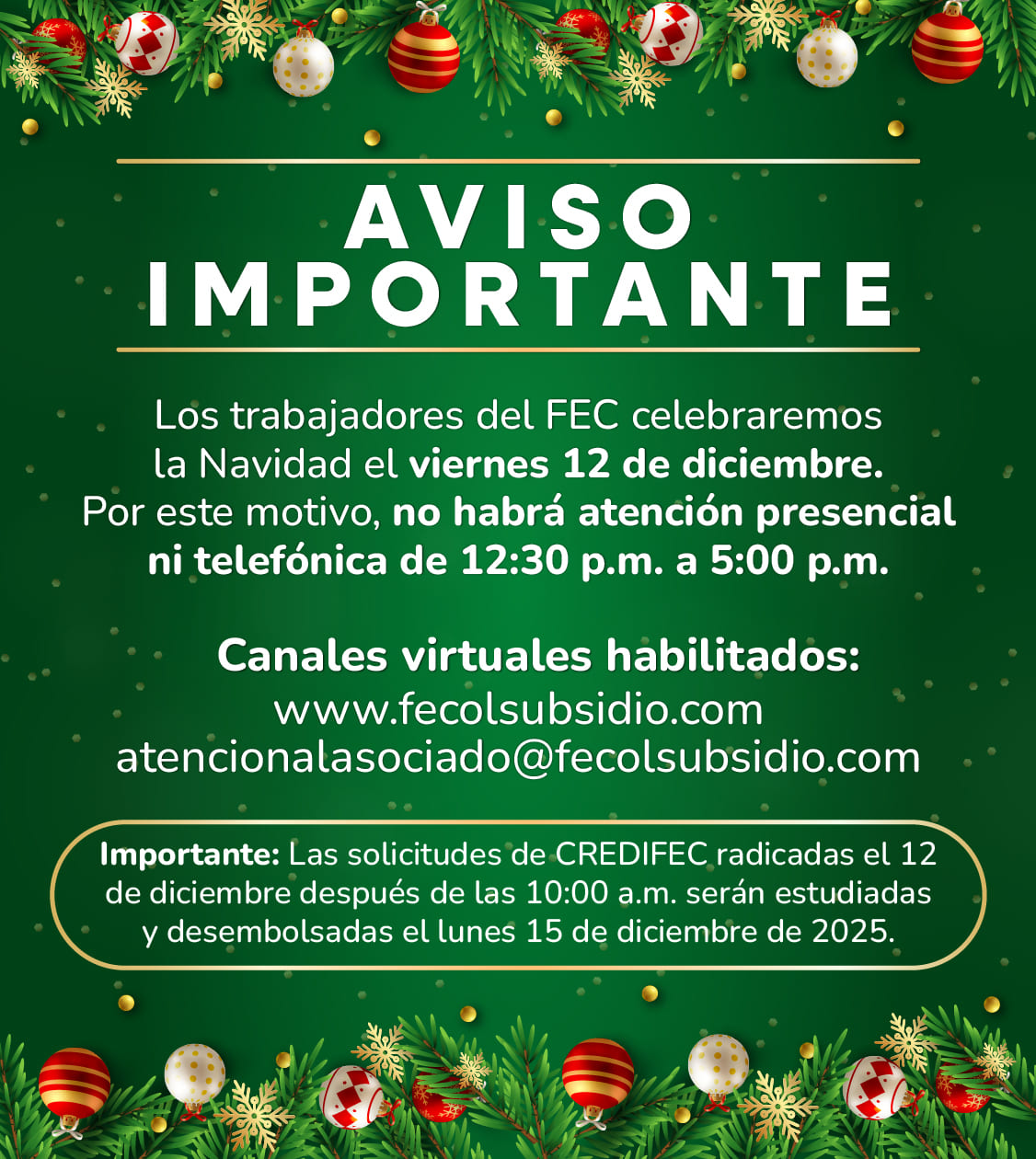 Horario 12DIC